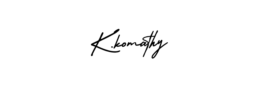 How to make K.komathy signature? AmerikaSignatureDemo-Regular is a professional autograph style. Create handwritten signature for K.komathy name. K.komathy signature style 3 images and pictures png