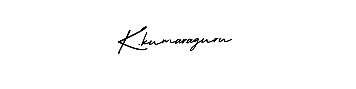 How to make K.kumaraguru name signature. Use AmerikaSignatureDemo-Regular style for creating short signs online. This is the latest handwritten sign. K.kumaraguru signature style 3 images and pictures png