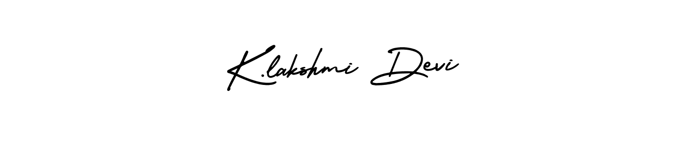 This is the best signature style for the K.lakshmi Devi name. Also you like these signature font (AmerikaSignatureDemo-Regular). Mix name signature. K.lakshmi Devi signature style 3 images and pictures png