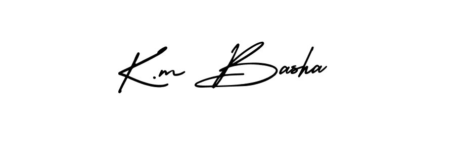 It looks lik you need a new signature style for name K.m Basha. Design unique handwritten (AmerikaSignatureDemo-Regular) signature with our free signature maker in just a few clicks. K.m Basha signature style 3 images and pictures png