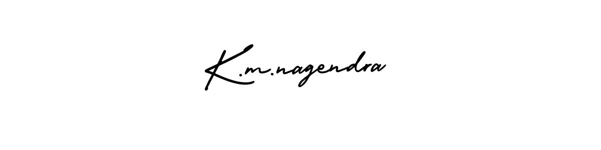 It looks lik you need a new signature style for name K.m.nagendra. Design unique handwritten (AmerikaSignatureDemo-Regular) signature with our free signature maker in just a few clicks. K.m.nagendra signature style 3 images and pictures png