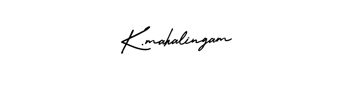 Design your own signature with our free online signature maker. With this signature software, you can create a handwritten (AmerikaSignatureDemo-Regular) signature for name K.mahalingam. K.mahalingam signature style 3 images and pictures png