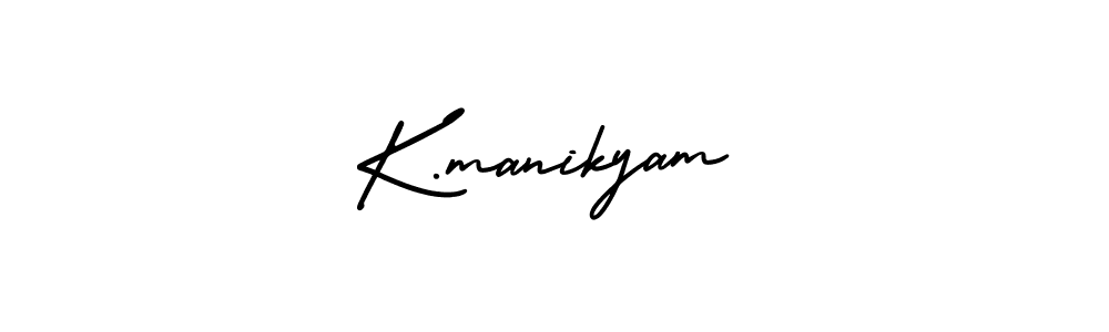 This is the best signature style for the K.manikyam name. Also you like these signature font (AmerikaSignatureDemo-Regular). Mix name signature. K.manikyam signature style 3 images and pictures png