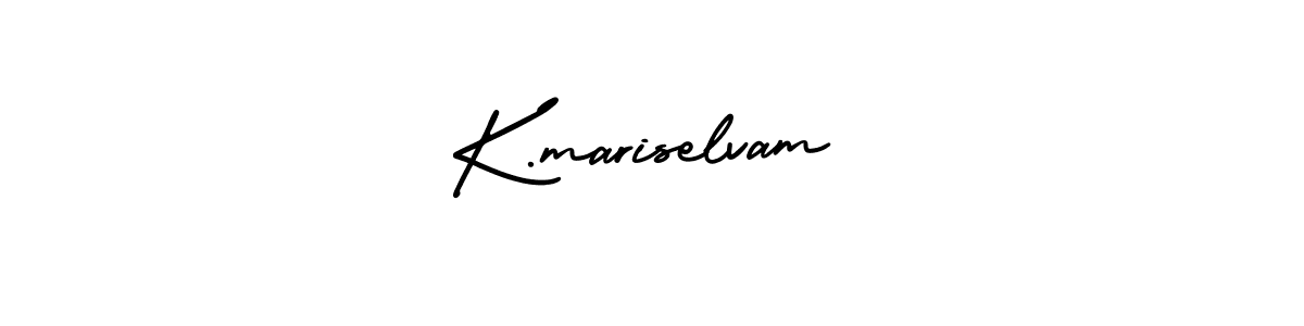 if you are searching for the best signature style for your name K.mariselvam. so please give up your signature search. here we have designed multiple signature styles  using AmerikaSignatureDemo-Regular. K.mariselvam signature style 3 images and pictures png