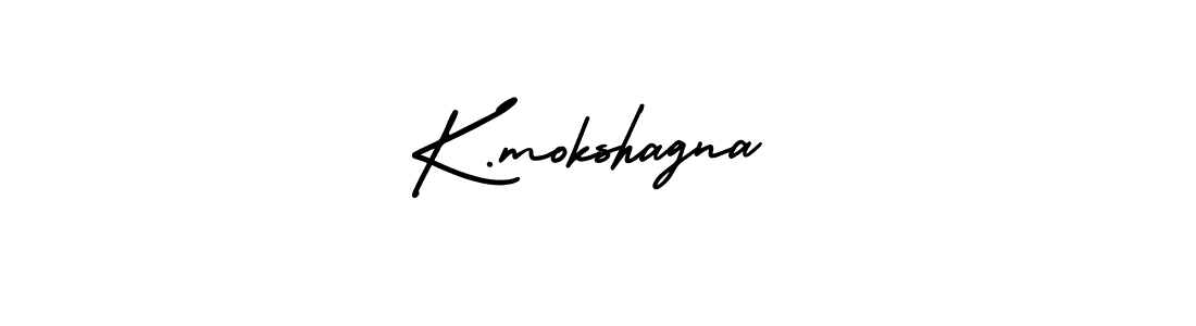 Design your own signature with our free online signature maker. With this signature software, you can create a handwritten (AmerikaSignatureDemo-Regular) signature for name K.mokshagna. K.mokshagna signature style 3 images and pictures png