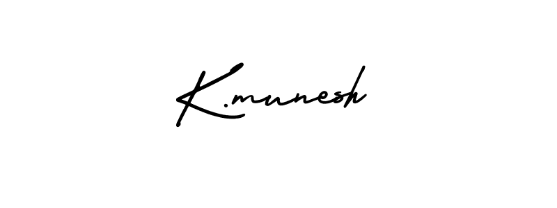 Check out images of Autograph of K.munesh name. Actor K.munesh Signature Style. AmerikaSignatureDemo-Regular is a professional sign style online. K.munesh signature style 3 images and pictures png