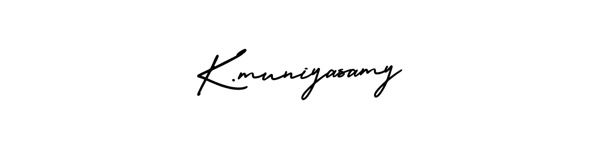 if you are searching for the best signature style for your name K.muniyasamy. so please give up your signature search. here we have designed multiple signature styles  using AmerikaSignatureDemo-Regular. K.muniyasamy signature style 3 images and pictures png