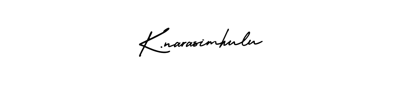You should practise on your own different ways (AmerikaSignatureDemo-Regular) to write your name (K.narasimhulu) in signature. don't let someone else do it for you. K.narasimhulu signature style 3 images and pictures png