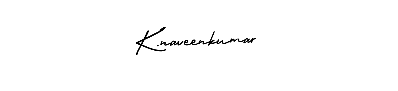 Use a signature maker to create a handwritten signature online. With this signature software, you can design (AmerikaSignatureDemo-Regular) your own signature for name K.naveenkumar. K.naveenkumar signature style 3 images and pictures png