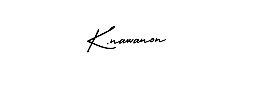 Also we have K.nawanon name is the best signature style. Create professional handwritten signature collection using AmerikaSignatureDemo-Regular autograph style. K.nawanon signature style 3 images and pictures png