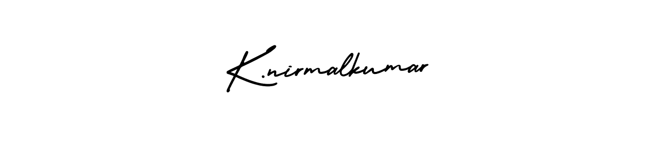 The best way (AmerikaSignatureDemo-Regular) to make a short signature is to pick only two or three words in your name. The name K.nirmalkumar include a total of six letters. For converting this name. K.nirmalkumar signature style 3 images and pictures png