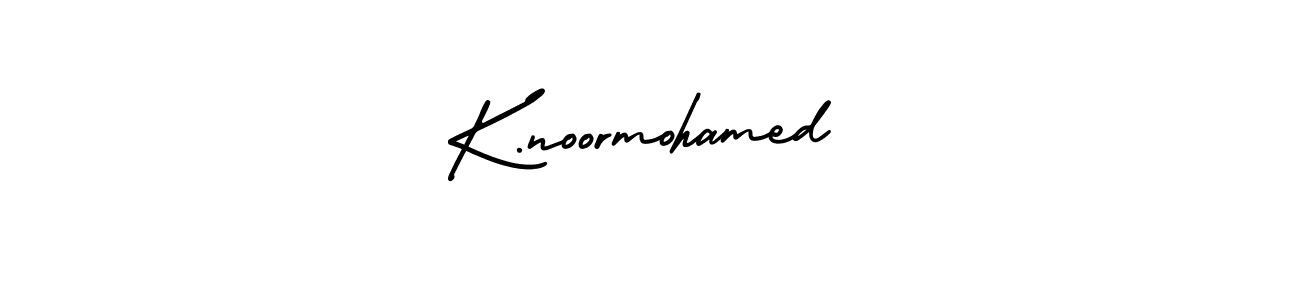 How to make K.noormohamed signature? AmerikaSignatureDemo-Regular is a professional autograph style. Create handwritten signature for K.noormohamed name. K.noormohamed signature style 3 images and pictures png