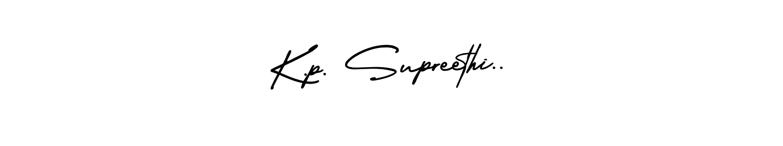 Make a beautiful signature design for name K.p. Supreethi... With this signature (AmerikaSignatureDemo-Regular) style, you can create a handwritten signature for free. K.p. Supreethi.. signature style 3 images and pictures png