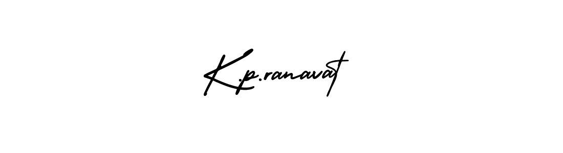 Make a beautiful signature design for name K.p.ranavat. With this signature (AmerikaSignatureDemo-Regular) style, you can create a handwritten signature for free. K.p.ranavat signature style 3 images and pictures png