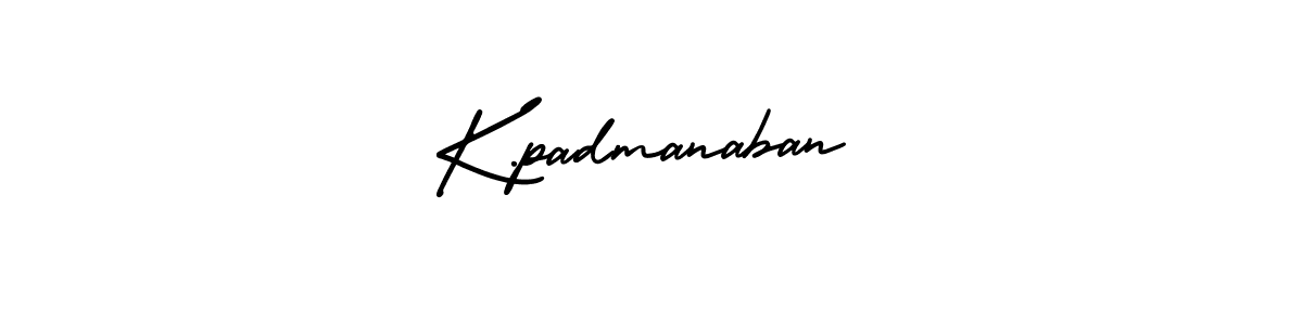 Design your own signature with our free online signature maker. With this signature software, you can create a handwritten (AmerikaSignatureDemo-Regular) signature for name K.padmanaban. K.padmanaban signature style 3 images and pictures png