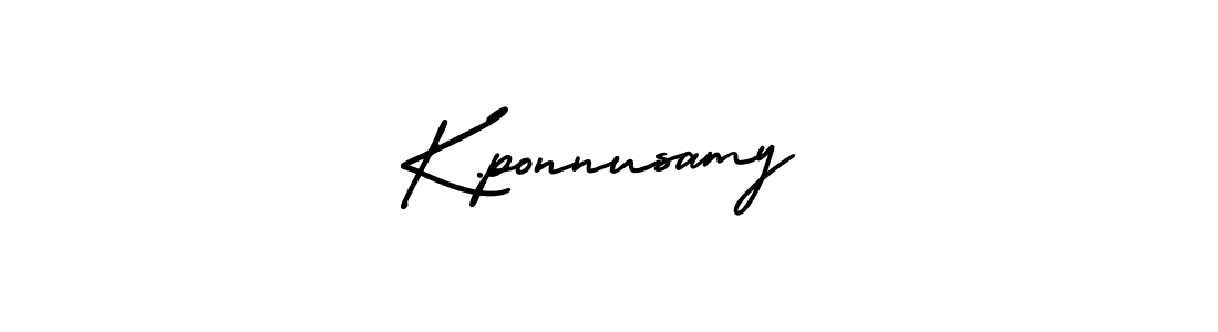 The best way (AmerikaSignatureDemo-Regular) to make a short signature is to pick only two or three words in your name. The name K.ponnusamy include a total of six letters. For converting this name. K.ponnusamy signature style 3 images and pictures png