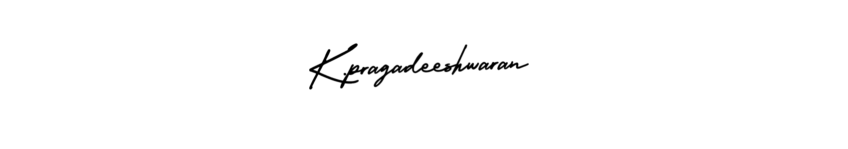 Use a signature maker to create a handwritten signature online. With this signature software, you can design (AmerikaSignatureDemo-Regular) your own signature for name K.pragadeeshwaran. K.pragadeeshwaran signature style 3 images and pictures png