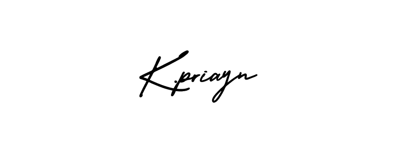How to Draw K.priayn signature style? AmerikaSignatureDemo-Regular is a latest design signature styles for name K.priayn. K.priayn signature style 3 images and pictures png