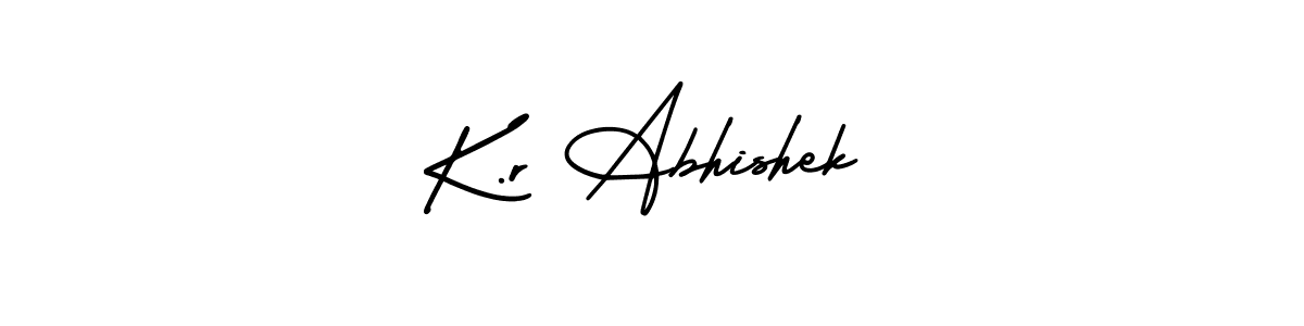 See photos of K.r Abhishek official signature by Spectra . Check more albums & portfolios. Read reviews & check more about AmerikaSignatureDemo-Regular font. K.r Abhishek signature style 3 images and pictures png