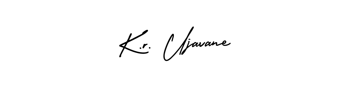 Design your own signature with our free online signature maker. With this signature software, you can create a handwritten (AmerikaSignatureDemo-Regular) signature for name K.r. Ujavane. K.r. Ujavane signature style 3 images and pictures png