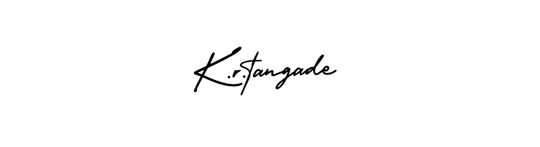 It looks lik you need a new signature style for name K.r.tangade. Design unique handwritten (AmerikaSignatureDemo-Regular) signature with our free signature maker in just a few clicks. K.r.tangade signature style 3 images and pictures png