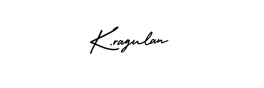 Use a signature maker to create a handwritten signature online. With this signature software, you can design (AmerikaSignatureDemo-Regular) your own signature for name K.ragulan. K.ragulan signature style 3 images and pictures png