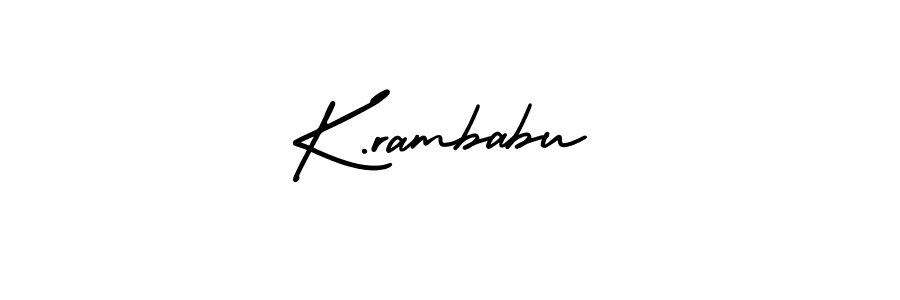 How to make K.rambabu signature? AmerikaSignatureDemo-Regular is a professional autograph style. Create handwritten signature for K.rambabu name. K.rambabu signature style 3 images and pictures png