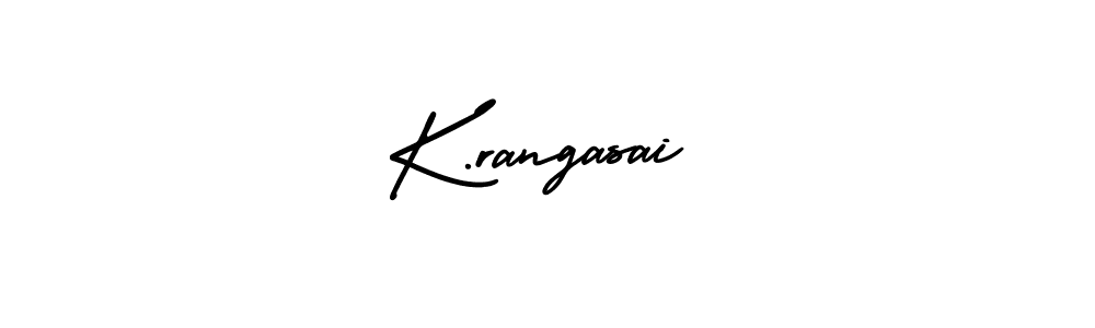 This is the best signature style for the K.rangasai name. Also you like these signature font (AmerikaSignatureDemo-Regular). Mix name signature. K.rangasai signature style 3 images and pictures png