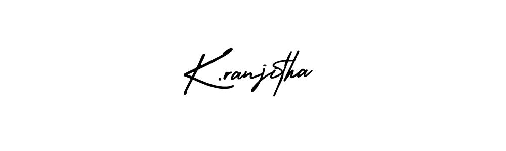 Also You can easily find your signature by using the search form. We will create K.ranjitha name handwritten signature images for you free of cost using AmerikaSignatureDemo-Regular sign style. K.ranjitha signature style 3 images and pictures png