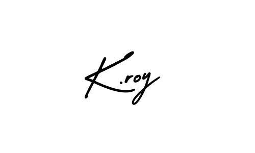 How to make K.roy signature? AmerikaSignatureDemo-Regular is a professional autograph style. Create handwritten signature for K.roy name. K.roy signature style 3 images and pictures png