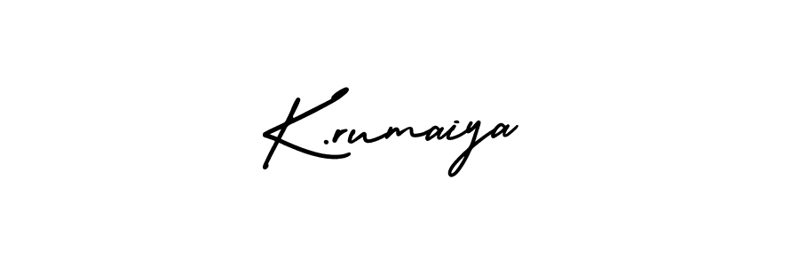 K.rumaiya stylish signature style. Best Handwritten Sign (AmerikaSignatureDemo-Regular) for my name. Handwritten Signature Collection Ideas for my name K.rumaiya. K.rumaiya signature style 3 images and pictures png