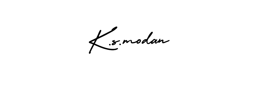 How to Draw K.s.modan signature style? AmerikaSignatureDemo-Regular is a latest design signature styles for name K.s.modan. K.s.modan signature style 3 images and pictures png