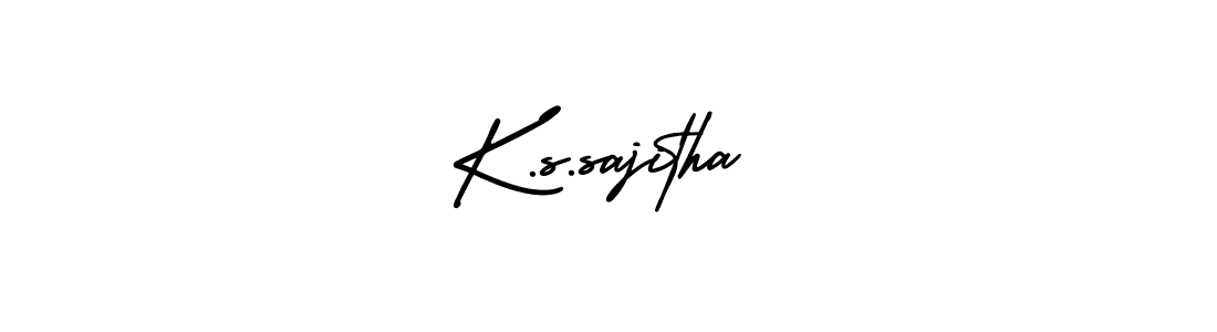 Make a beautiful signature design for name K.s.sajitha. Use this online signature maker to create a handwritten signature for free. K.s.sajitha signature style 3 images and pictures png