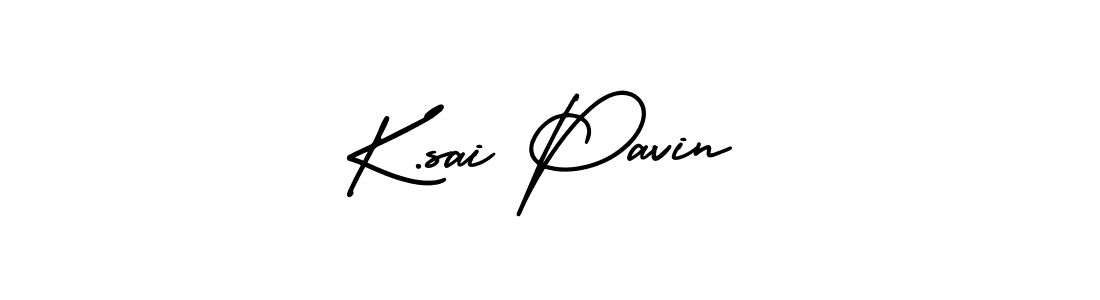 Use a signature maker to create a handwritten signature online. With this signature software, you can design (AmerikaSignatureDemo-Regular) your own signature for name K.sai Pavin. K.sai Pavin signature style 3 images and pictures png