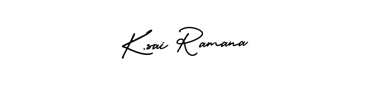 Design your own signature with our free online signature maker. With this signature software, you can create a handwritten (AmerikaSignatureDemo-Regular) signature for name K.sai Ramana. K.sai Ramana signature style 3 images and pictures png