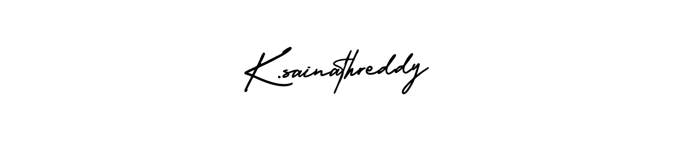 Also we have K.sainathreddy name is the best signature style. Create professional handwritten signature collection using AmerikaSignatureDemo-Regular autograph style. K.sainathreddy signature style 3 images and pictures png