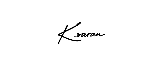 How to make K.saran name signature. Use AmerikaSignatureDemo-Regular style for creating short signs online. This is the latest handwritten sign. K.saran signature style 3 images and pictures png