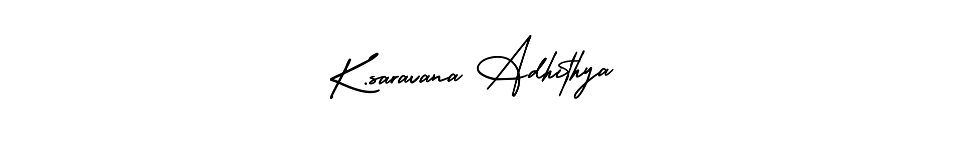 It looks lik you need a new signature style for name K.saravana Adhithya. Design unique handwritten (AmerikaSignatureDemo-Regular) signature with our free signature maker in just a few clicks. K.saravana Adhithya signature style 3 images and pictures png