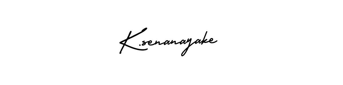 K.senanayake stylish signature style. Best Handwritten Sign (AmerikaSignatureDemo-Regular) for my name. Handwritten Signature Collection Ideas for my name K.senanayake. K.senanayake signature style 3 images and pictures png