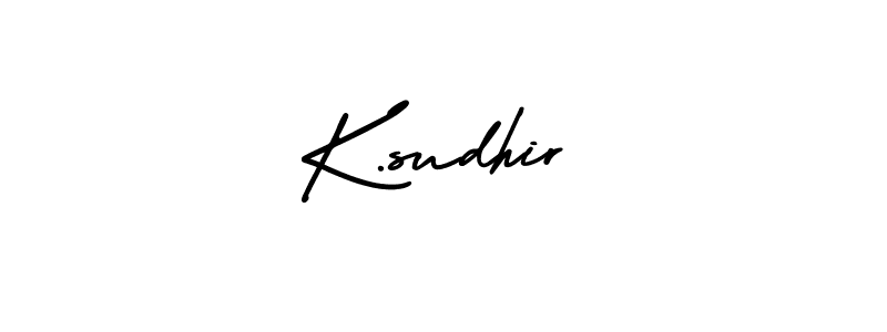 Make a beautiful signature design for name K.sudhir. With this signature (AmerikaSignatureDemo-Regular) style, you can create a handwritten signature for free. K.sudhir signature style 3 images and pictures png