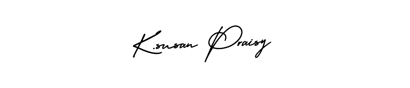 Similarly AmerikaSignatureDemo-Regular is the best handwritten signature design. Signature creator online .You can use it as an online autograph creator for name K.susan Praisy. K.susan Praisy signature style 3 images and pictures png