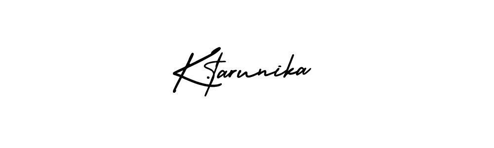 Create a beautiful signature design for name K.tarunika. With this signature (AmerikaSignatureDemo-Regular) fonts, you can make a handwritten signature for free. K.tarunika signature style 3 images and pictures png