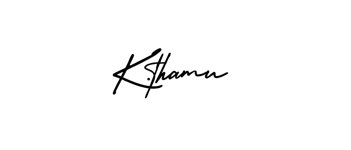 Use a signature maker to create a handwritten signature online. With this signature software, you can design (AmerikaSignatureDemo-Regular) your own signature for name K.thamu. K.thamu signature style 3 images and pictures png