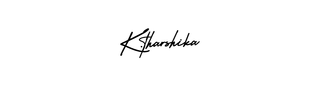 Use a signature maker to create a handwritten signature online. With this signature software, you can design (AmerikaSignatureDemo-Regular) your own signature for name K.tharshika. K.tharshika signature style 3 images and pictures png