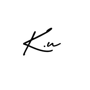 Create a beautiful signature design for name K.u. With this signature (AmerikaSignatureDemo-Regular) fonts, you can make a handwritten signature for free. K.u signature style 3 images and pictures png