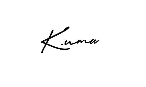 Check out images of Autograph of K.uma name. Actor K.uma Signature Style. AmerikaSignatureDemo-Regular is a professional sign style online. K.uma signature style 3 images and pictures png