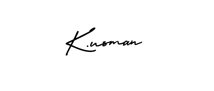 The best way (AmerikaSignatureDemo-Regular) to make a short signature is to pick only two or three words in your name. The name K.usman include a total of six letters. For converting this name. K.usman signature style 3 images and pictures png