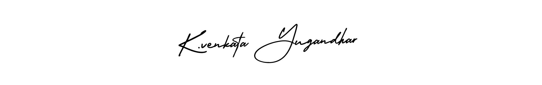 Use a signature maker to create a handwritten signature online. With this signature software, you can design (AmerikaSignatureDemo-Regular) your own signature for name K.venkata Yugandhar. K.venkata Yugandhar signature style 3 images and pictures png