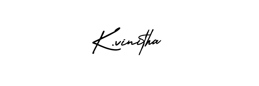 How to Draw K.vinitha signature style? AmerikaSignatureDemo-Regular is a latest design signature styles for name K.vinitha. K.vinitha signature style 3 images and pictures png