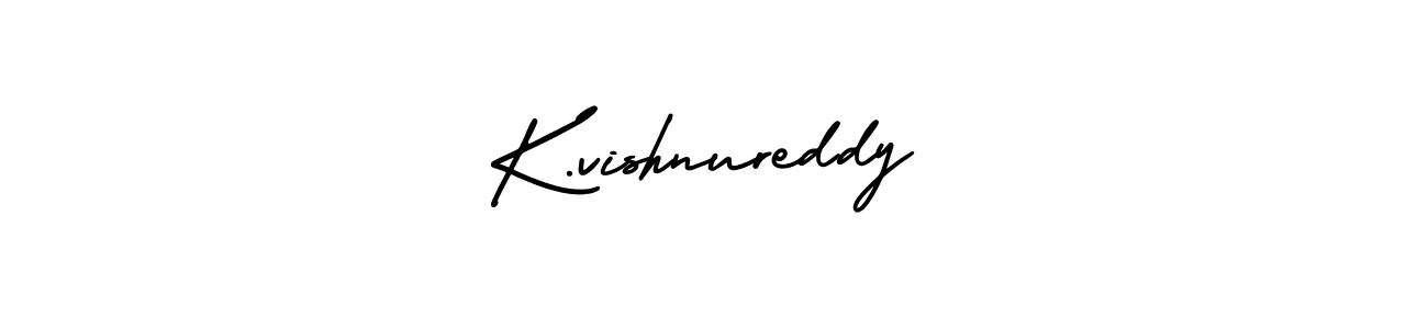 You should practise on your own different ways (AmerikaSignatureDemo-Regular) to write your name (K.vishnureddy) in signature. don't let someone else do it for you. K.vishnureddy signature style 3 images and pictures png